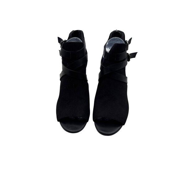 Libby Edelman Size 8 Karla Double Strap Business Casual Peep Toe Sandals - Picture 6 of 12